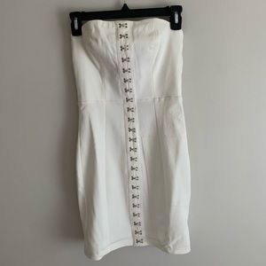 White Bodycon Hook Dress